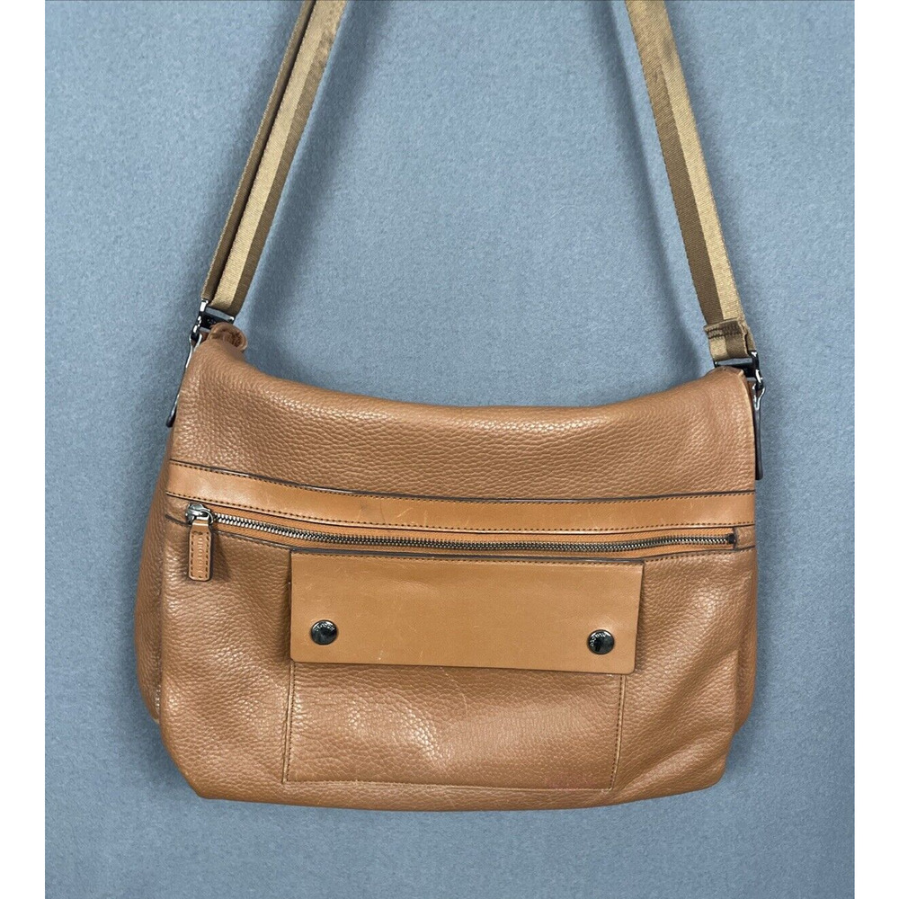 OROTON Hobo Bag Pebbled Leather Crossbody Shoulder Purse Tan Brown Australian